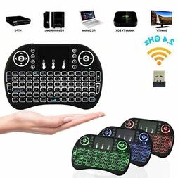 Color Backlit Wireless Keyboard+Touchpad Mouse 2.4GHz for An